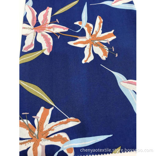 Lady's Skirt With Cotton Linen Printed Fabric